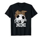 Soccer Mimi Leopard Funny Mothers Day T-Shirt - Trendy Graphic Men Women