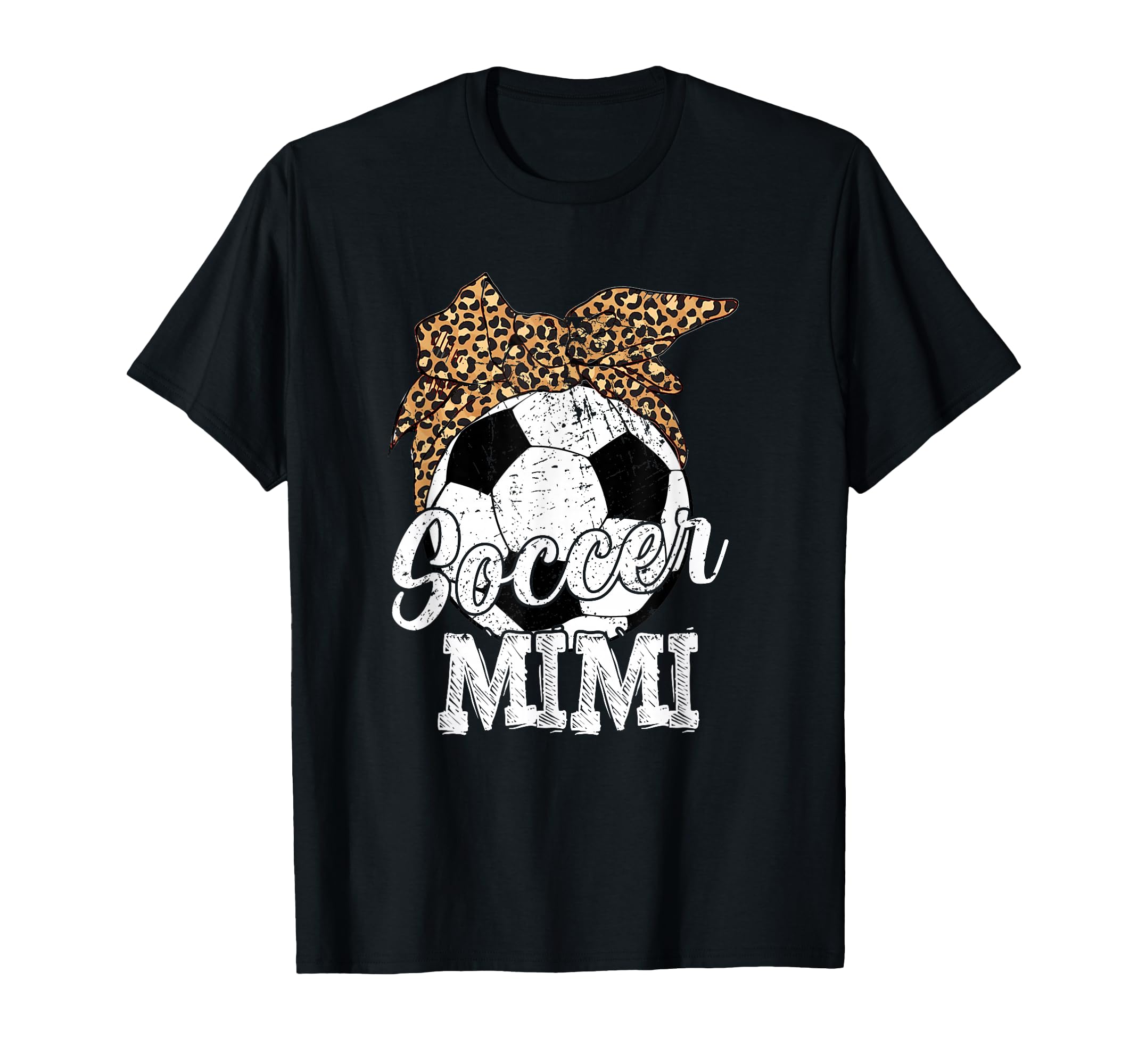 Soccer Mimi Leopard Funny Mothers Day T-Shirt - Trendy Graphic Men Women