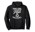 This Runs Jesus And Soccer Christian Hoodie - Trendy Graphic Men Women