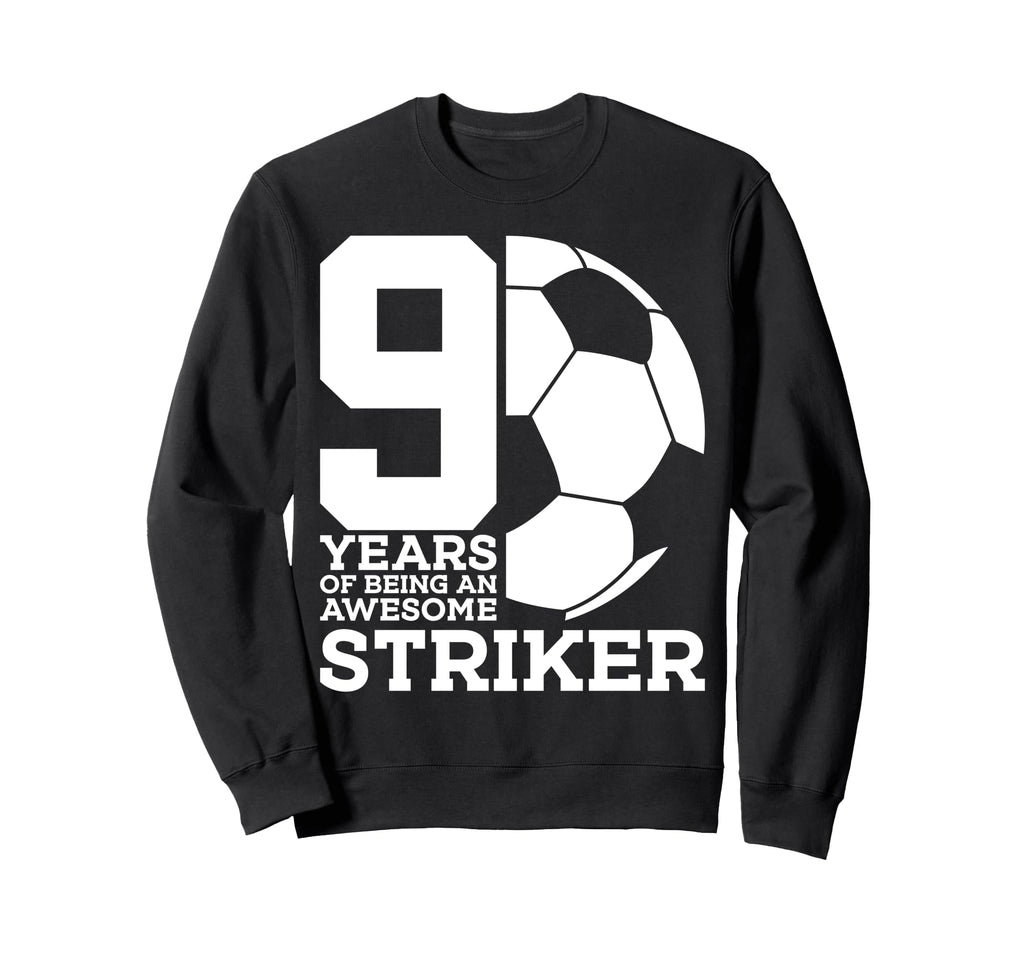 Soccer 9 Years Awesome Soccer Sweatshirt - Aesthetic Graphic Unisex