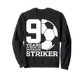 Soccer 9 Years Awesome Soccer Sweatshirt - Aesthetic Graphic Unisex