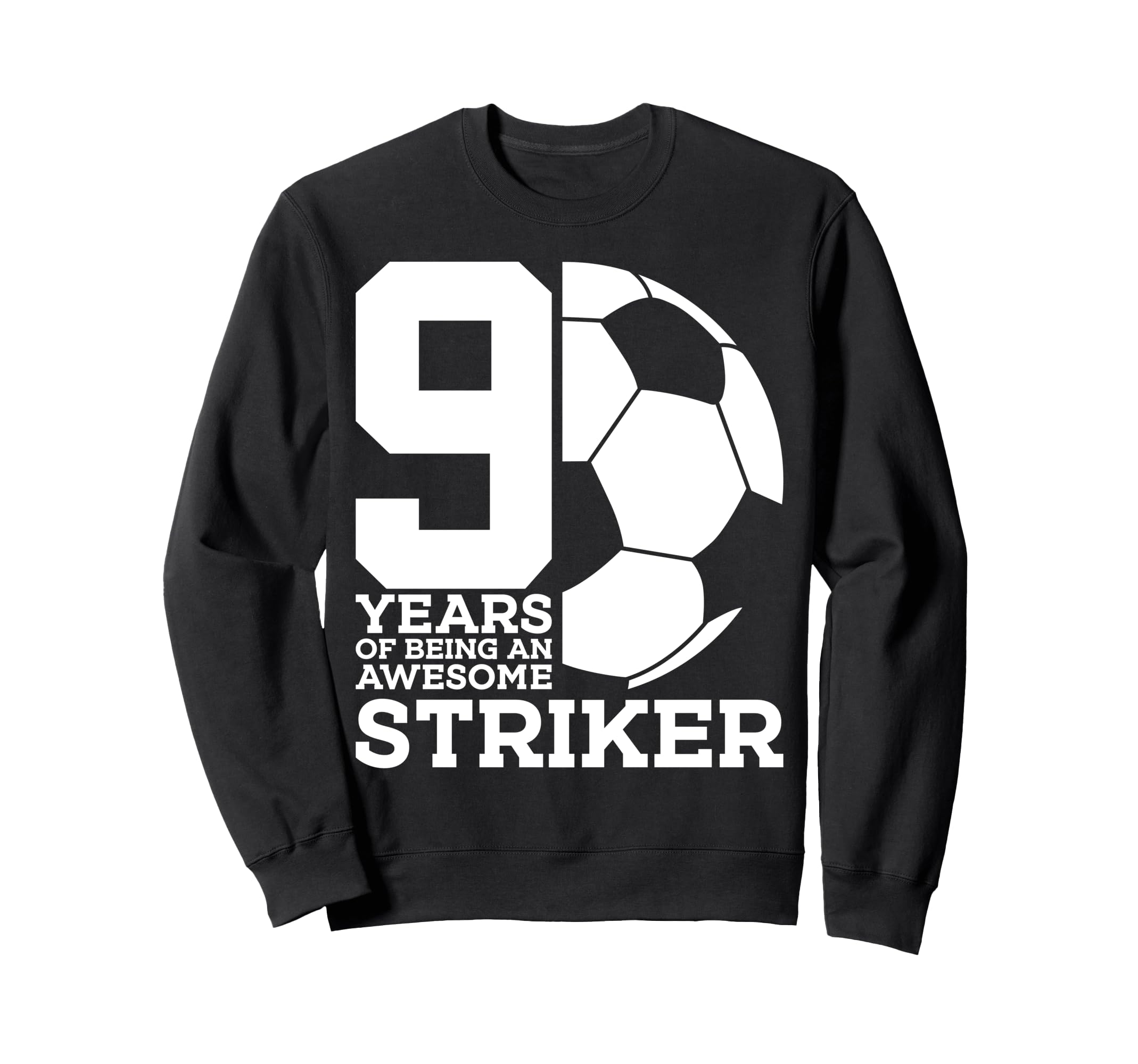 Soccer 9 Years Awesome Soccer Sweatshirt - Aesthetic Graphic Unisex