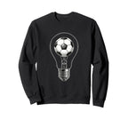 Soccer Lightbulb Ball Players Sweatshirt - Custom Art Print Men Women