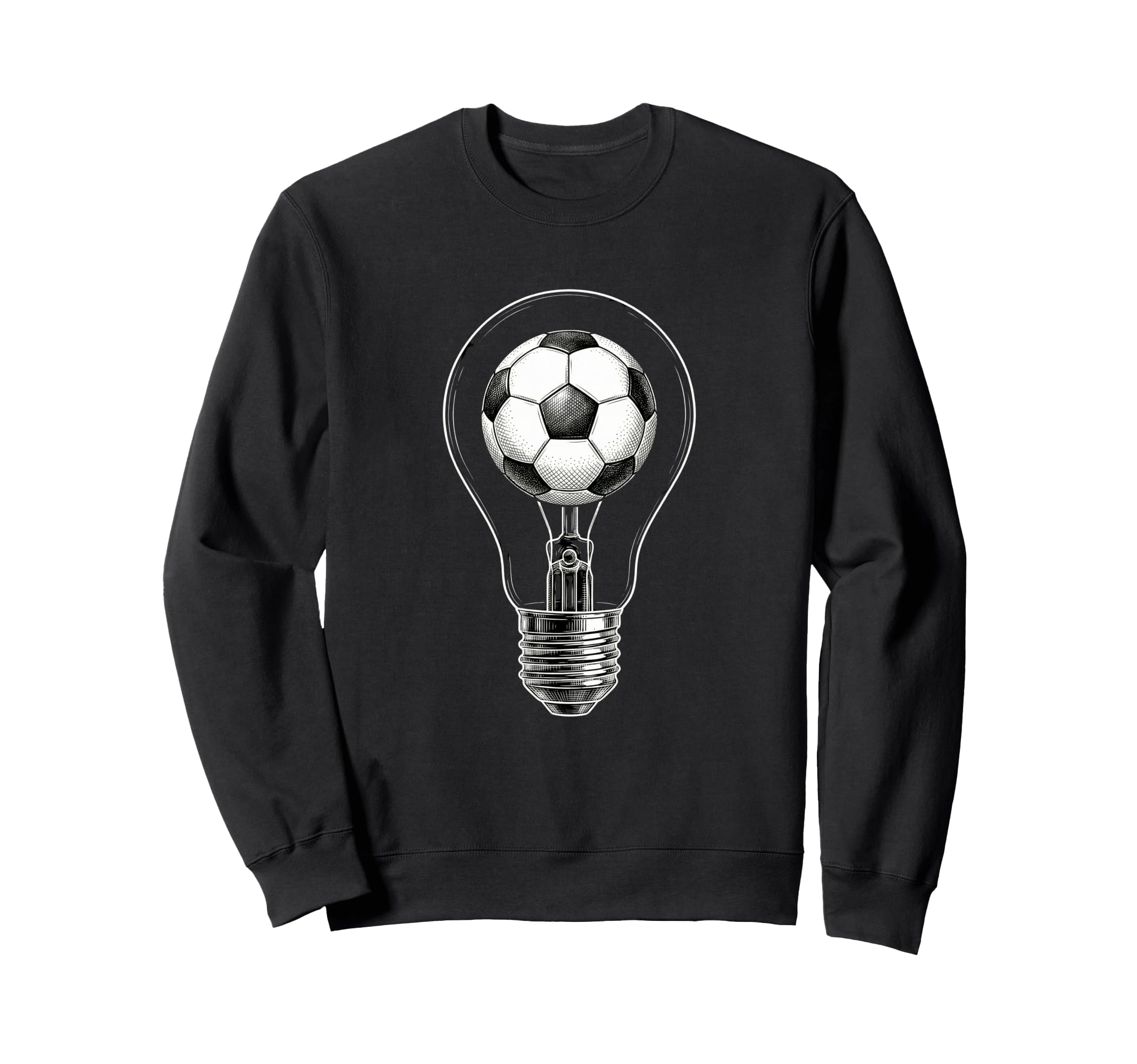 Soccer Lightbulb Ball Players Sweatshirt - Custom Art Print Men Women