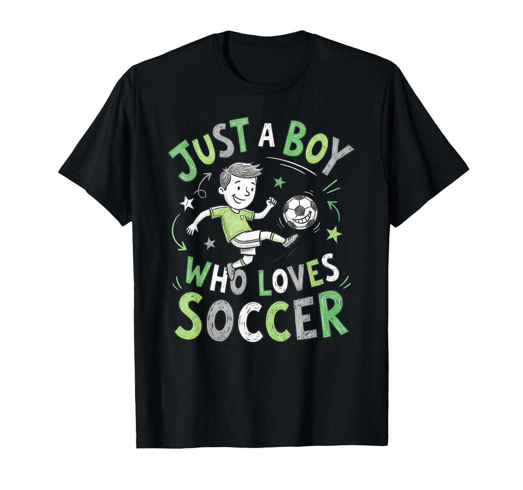 Soccer Just Who Loves Soccer Football T-Shirt - Minimalist Print Men Women