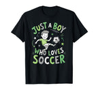 Soccer Just Who Loves Soccer Football T-Shirt - Minimalist Print Men Women