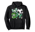 Bow Soccer Checkered Flowers Soccer Hoodie - Aesthetic Graphic Unisex