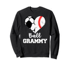 Ball Grammy Heart Funny Soccer Sweatshirt - Aesthetic Graphic for Adults