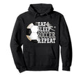 Eat Sleep Soccer Repeat Sport Player Hoodie - Custom Art Print for Adults