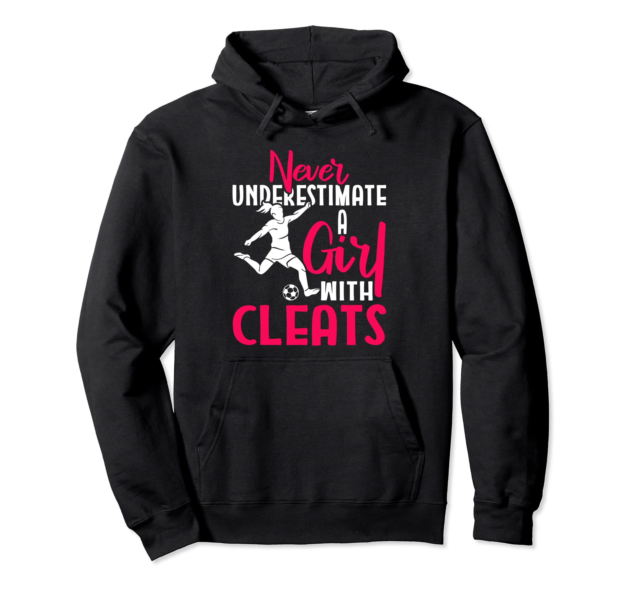Soccer Player Never Underestimate Hoodie - Casual Everyday Wear for Adults