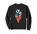 Soccer Drip Melting Ice Cream Sprinkles Sweatshirt - Trendy Graphic Unisex