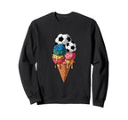 Soccer Drip Melting Ice Cream Sprinkles Sweatshirt - Trendy Graphic Unisex
