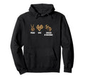 Peace Love Soccer Baseball Baseball Hoodie - Custom Art Print Unisex