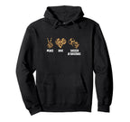 Peace Love Soccer Baseball Softball Hoodie - Aesthetic Graphic Men Women