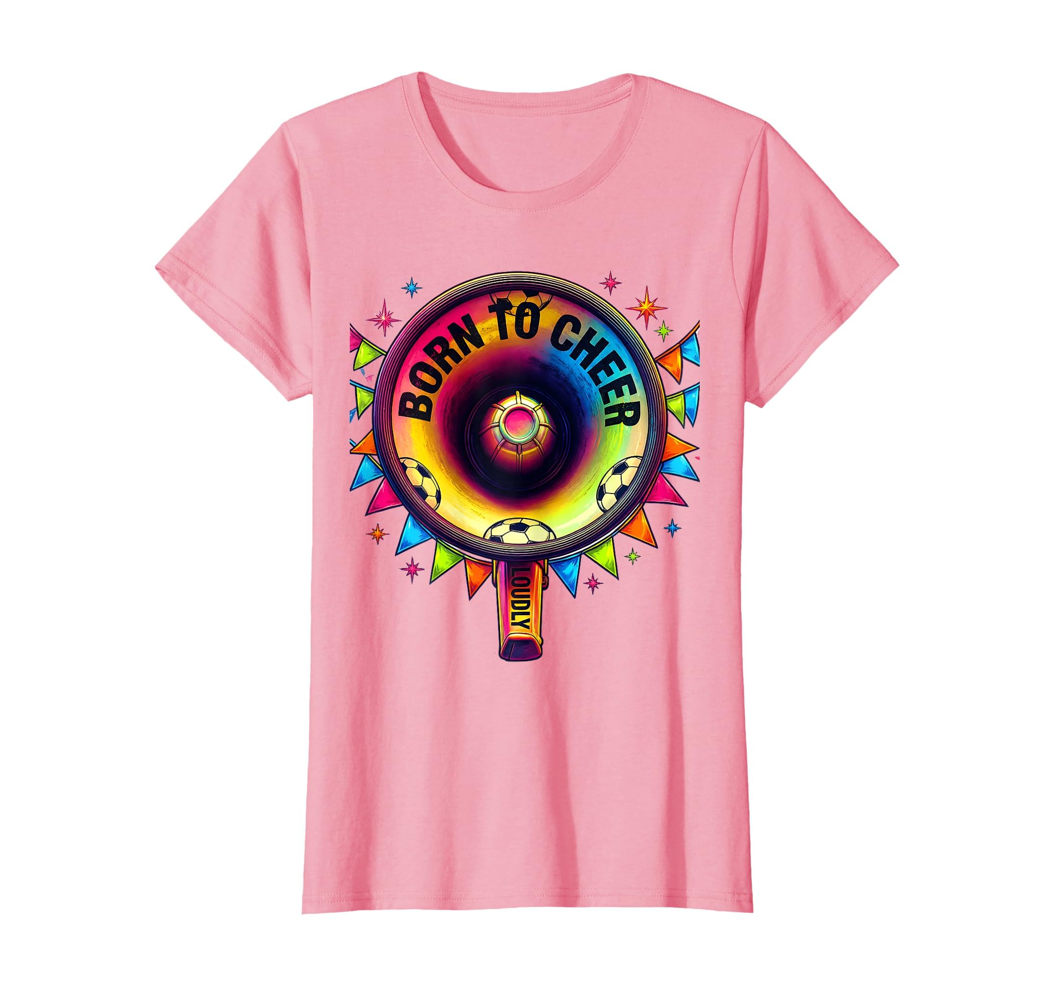 Born To Cheer Loudly Soccer Mom T-Shirt - Custom Art Print for Adults