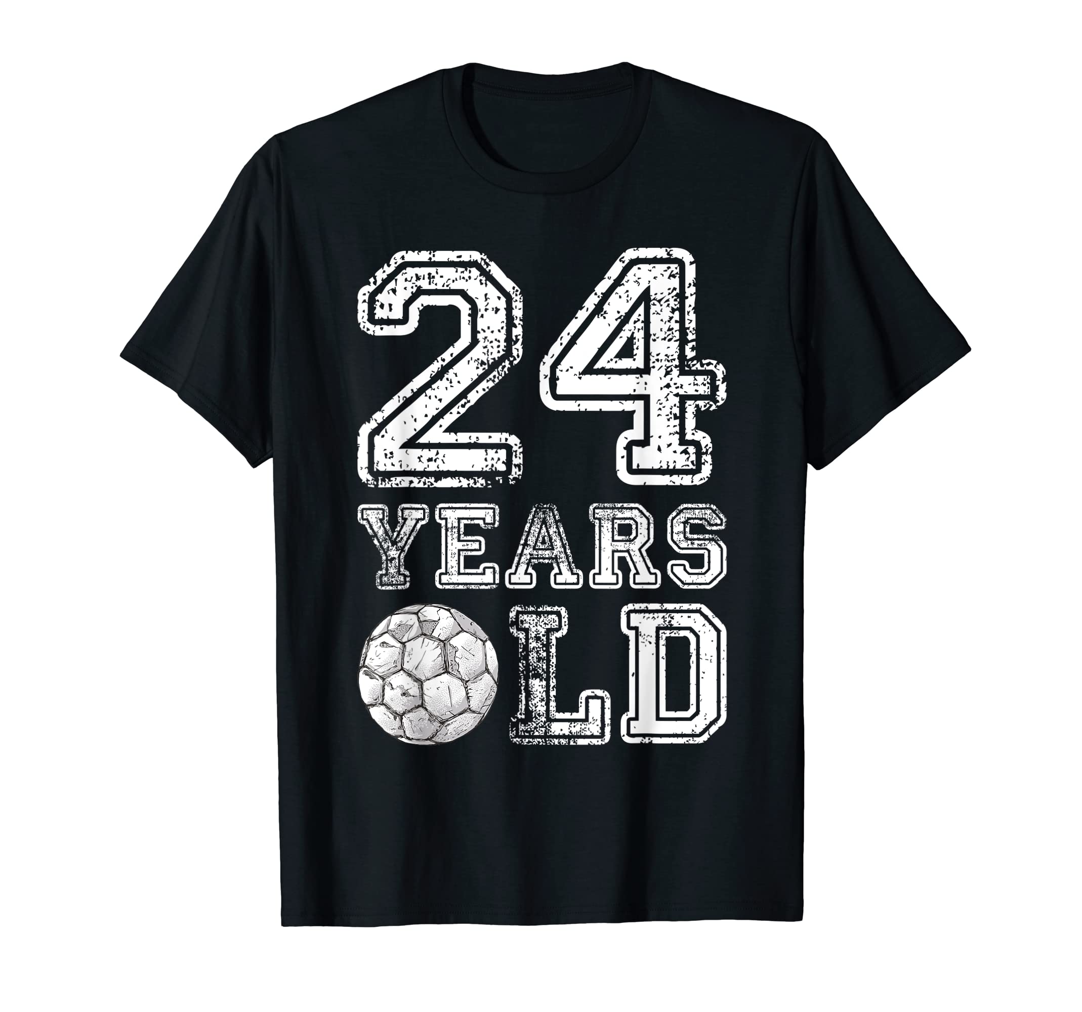24 Years Old Soccer Sports Birthday 24Th T-Shirt - Unique Graphic Unisex