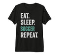 Eat Sleep Soccer Repeat Tri Blend T-Shirt - Unique Graphic Men Women