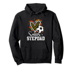 Soccer Stepdad Leopard Heart Colorful Hoodie - Aesthetic Graphic for Adults