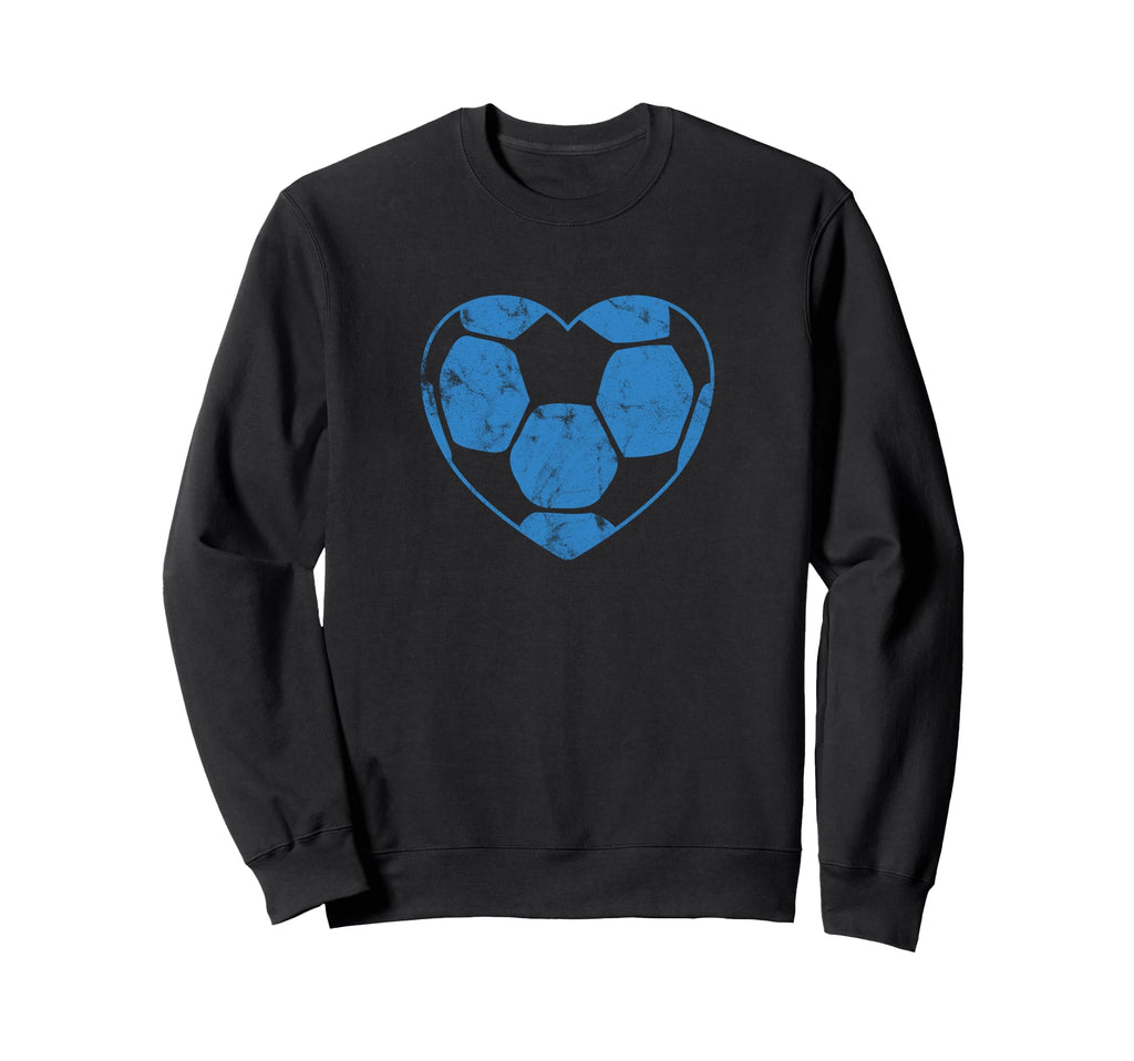 Soccer Ball Shaped Heart Mom Fan Sweatshirt - Streetwear Style Unisex