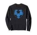 Soccer Ball Shaped Heart Mom Fan Sweatshirt - Streetwear Style Unisex