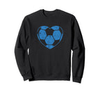 Soccer Ball Shaped Heart Mom Fan Sweatshirt - Streetwear Style Unisex