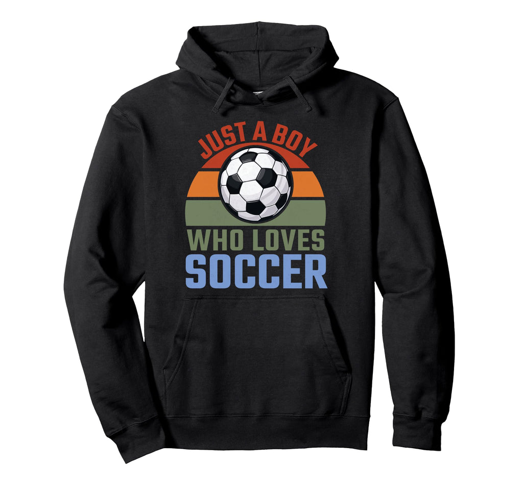 Just Who Loves Soccer Soccer Player Hoodie - Graphic Print for Adults