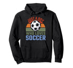 Just Who Loves Soccer Soccer Player Hoodie - Graphic Print for Adults