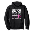 Soccer Player I Play Like Funny Soccer Hoodie - Minimalist Print for Adults