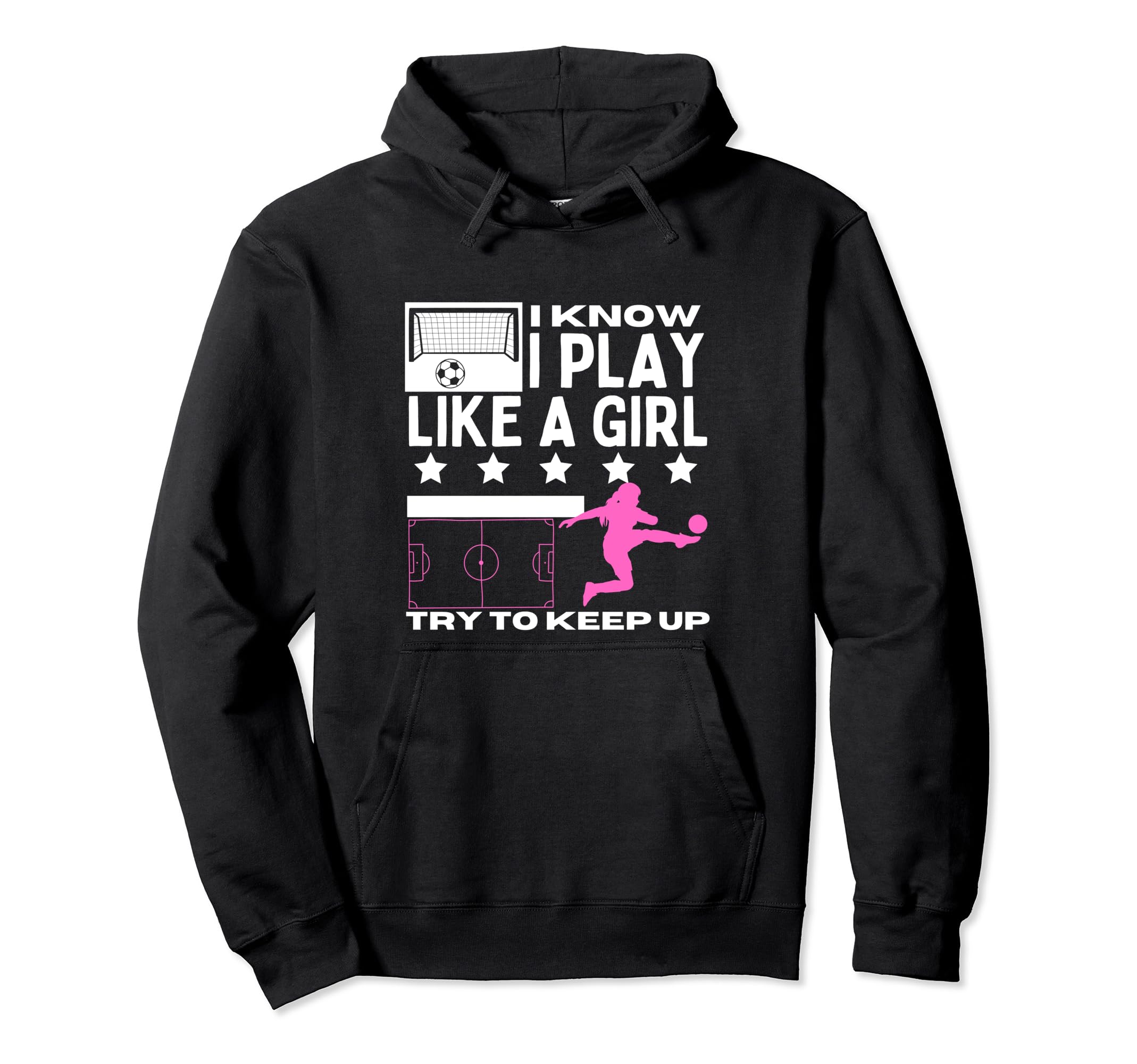 Soccer Player I Play Like Funny Soccer Hoodie - Minimalist Print for Adults
