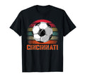 Cincinnati Soccer Distressed Soccer Fans T-Shirt - Graphic Print Men Women
