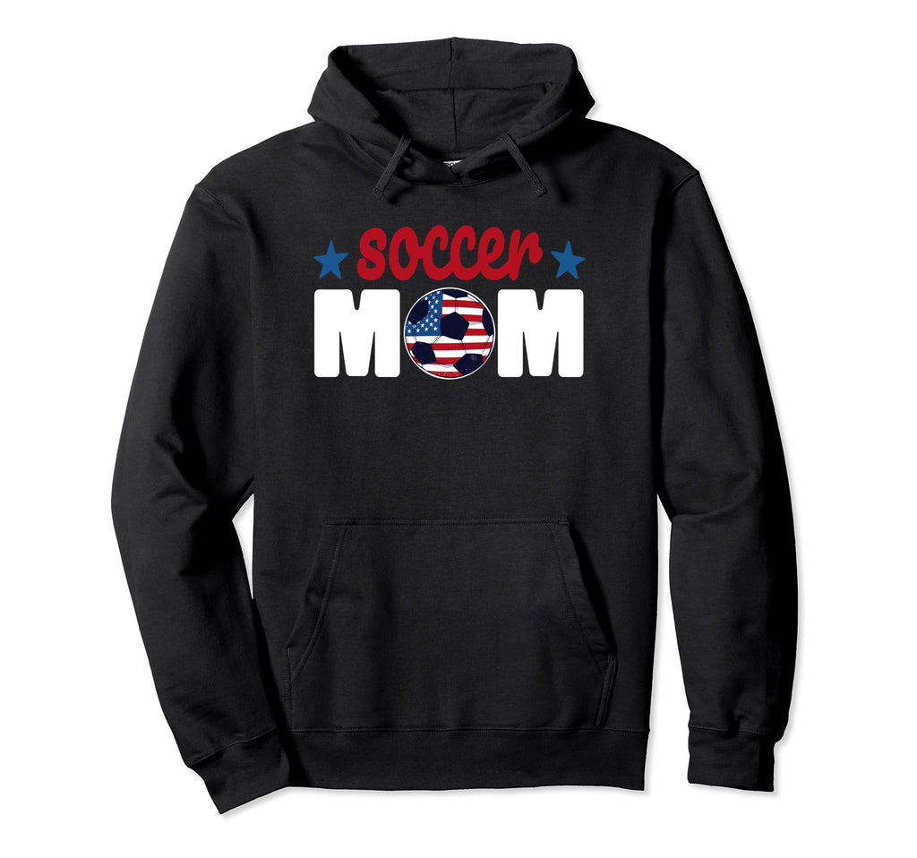 Usa Flag Soccer Ball Us Soccer Mom Hoodie - Streetwear Style Men Women