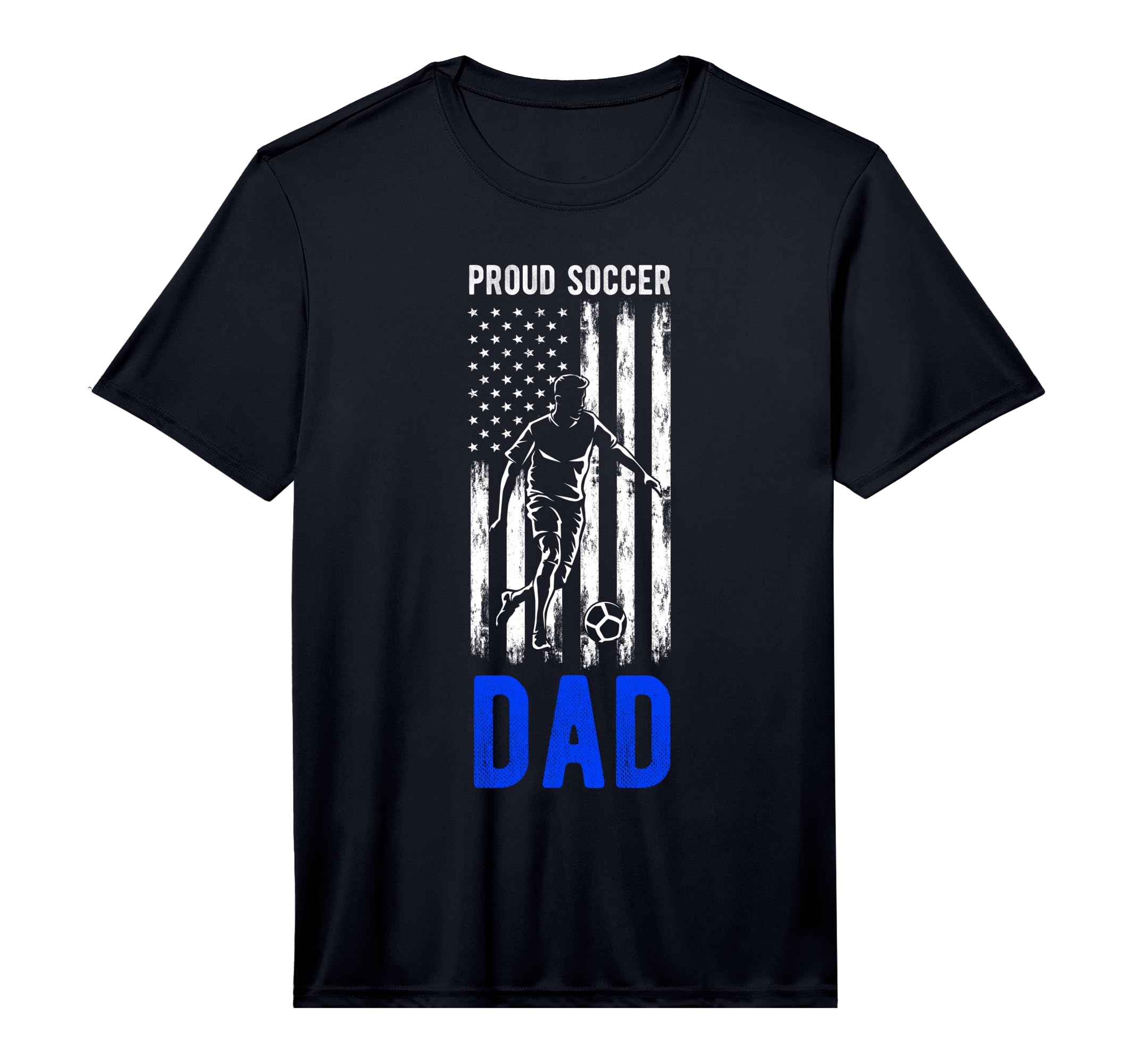 Mens Proud Soccer Dad Usa Flag T-Shirt - Fun Novelty Design for Adults