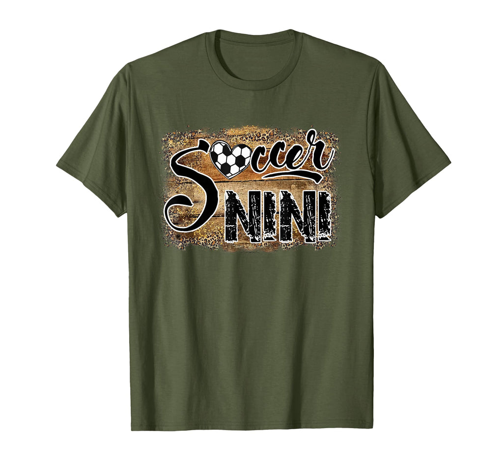 Soccer Nini Leopard Love Soccer T-Shirt - Trendy Graphic Unisex