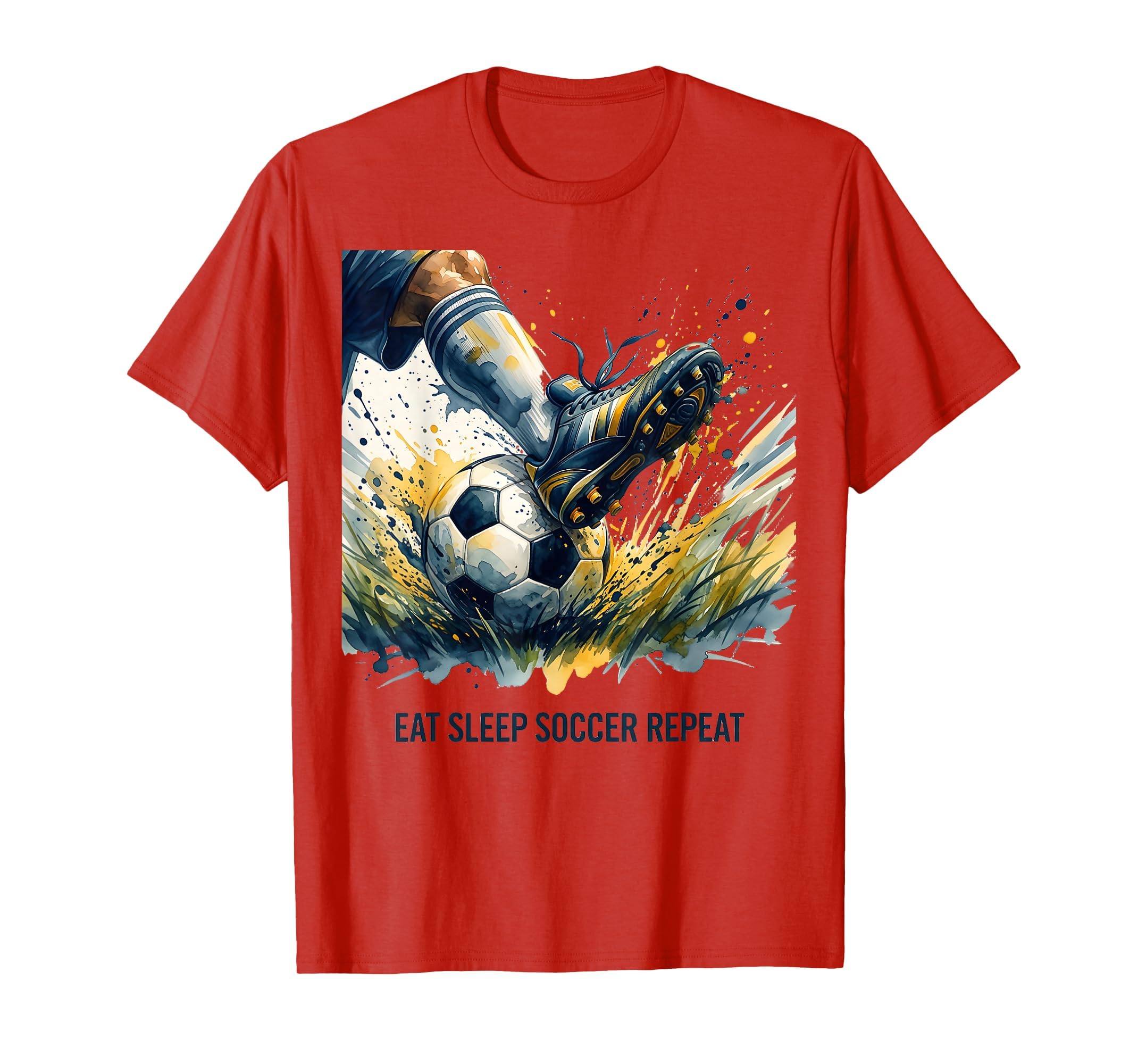 Soccer Eat Sleep Soccer Repeat T-Shirt - Minimalist Print Unisex
