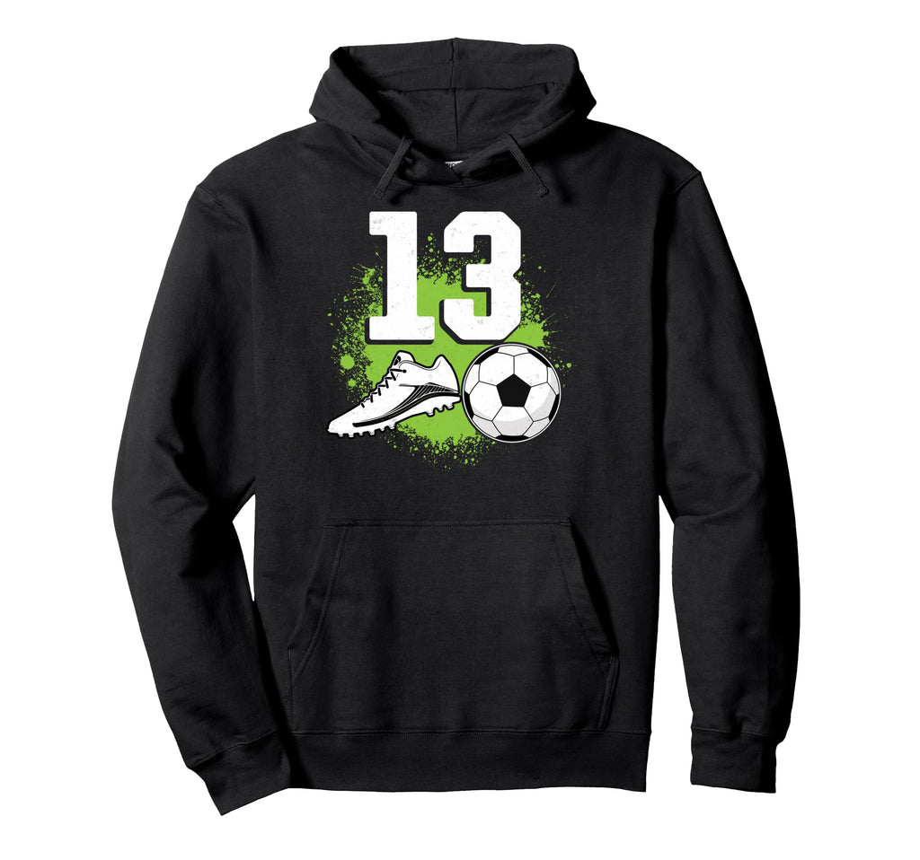 13Th Birthday Soccer Lover Sports Hoodie - Casual Everyday Wear for Adults