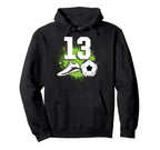 13Th Birthday Soccer Lover Sports Hoodie - Casual Everyday Wear for Adults