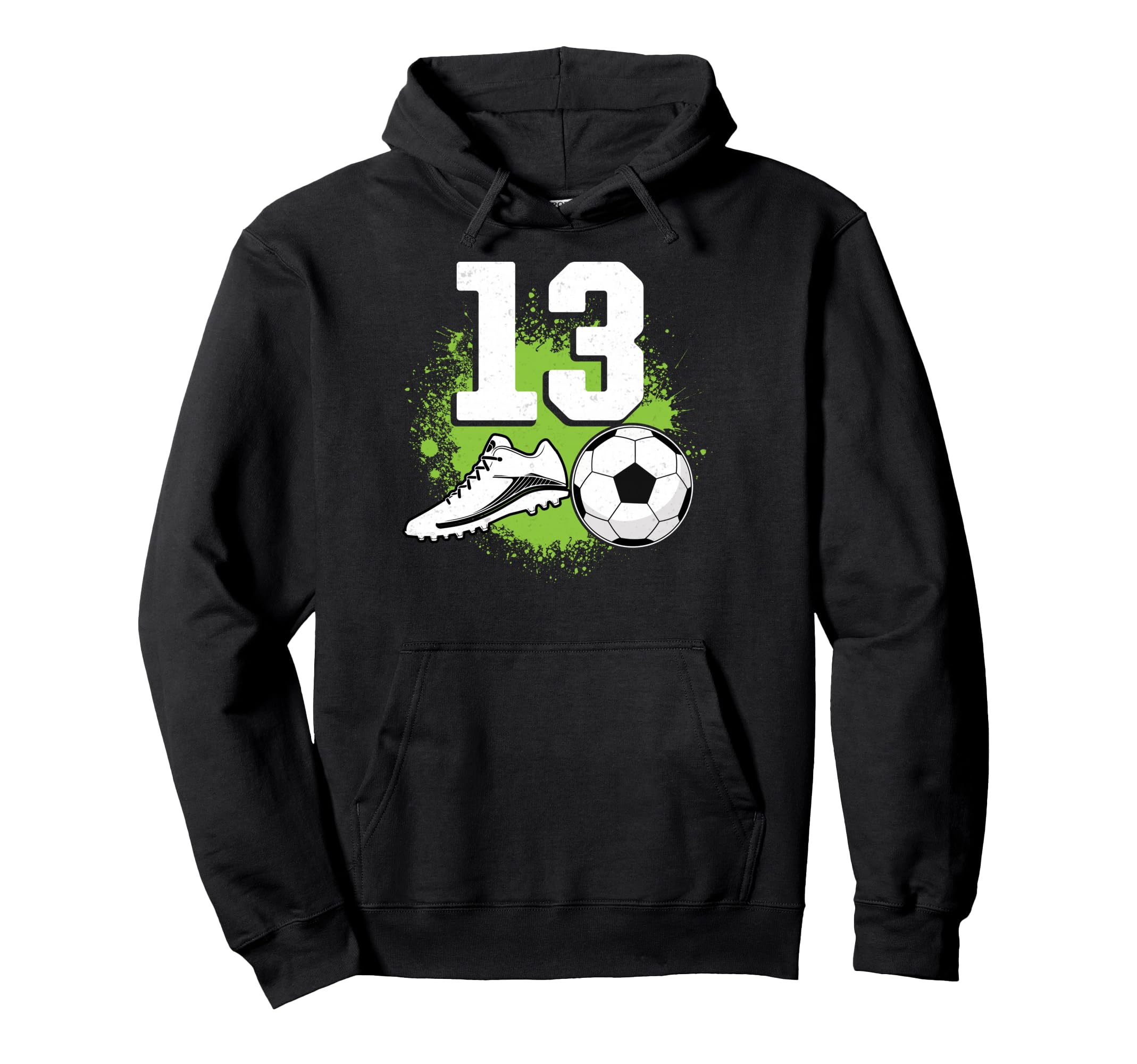 13Th Birthday Soccer Lover Sports Hoodie - Casual Everyday Wear for Adults