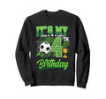 Its My 4Th Birthday Soccer Ball 4 Sweatshirt - Unique Graphic for Adults