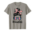Mom Life Messy Bun Lovers Mother Soccer T-Shirt - Novelty Apparel Unisex