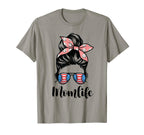 Mom Life Messy Bun Lovers Mother Soccer T-Shirt - Novelty Apparel Unisex
