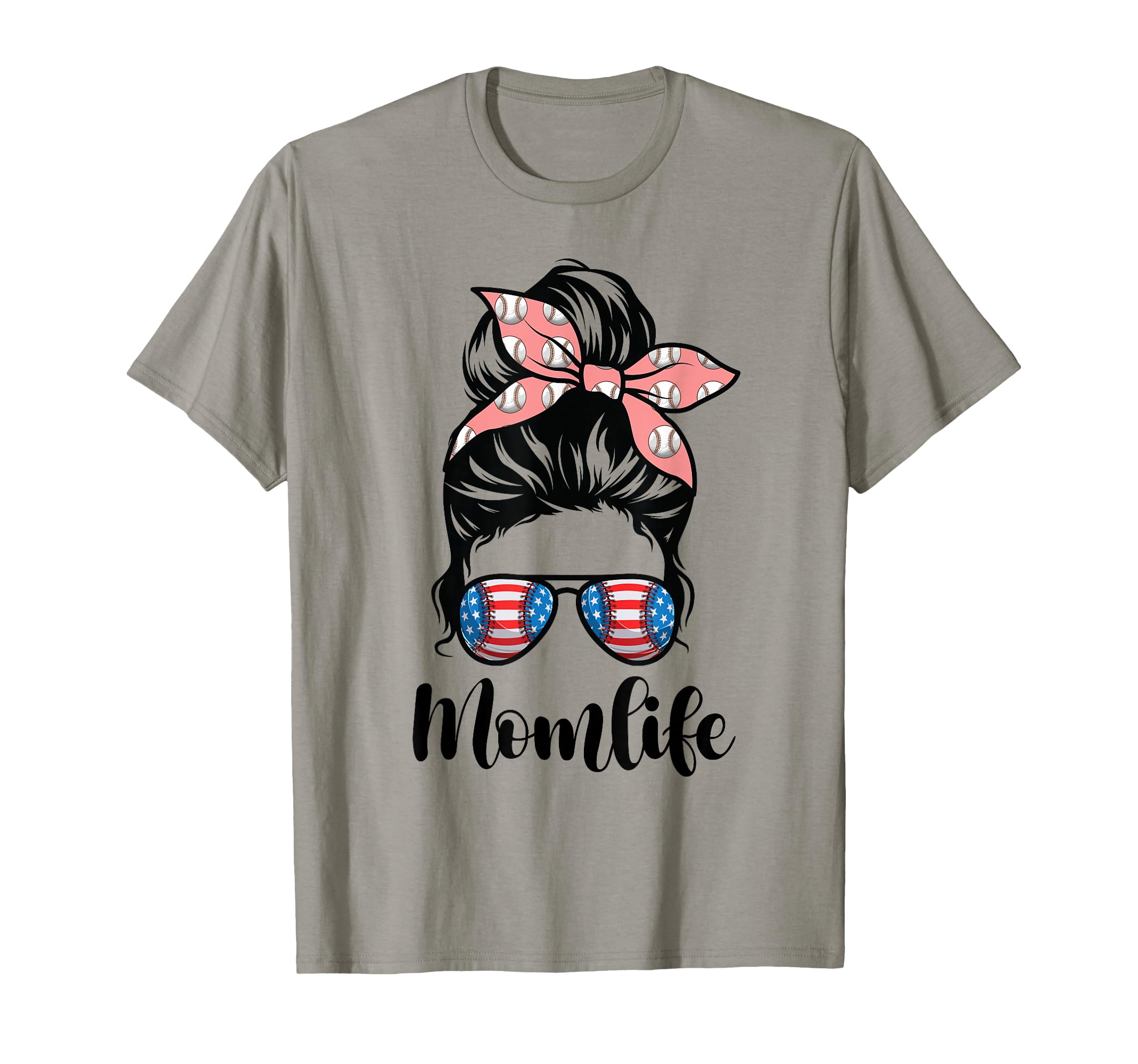 Mom Life Messy Bun Lovers Mother Soccer T-Shirt - Novelty Apparel Unisex