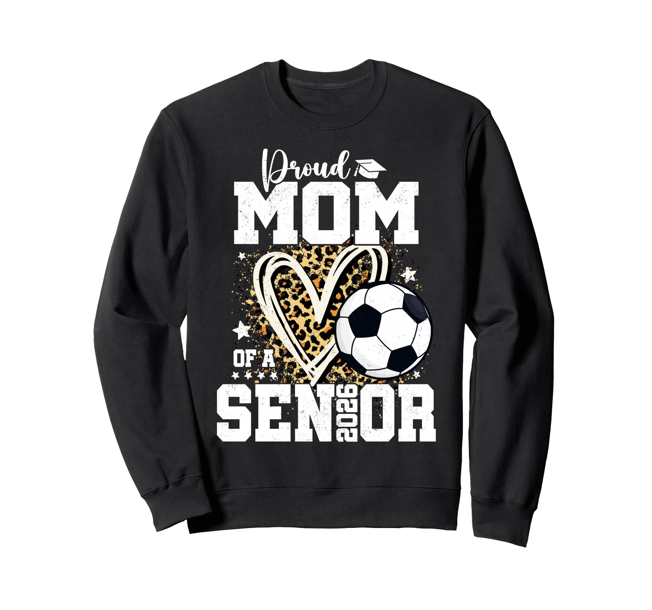 Proud Mom 2026 Senior Soccer Sweatshirt - Minimalist Print Unisex