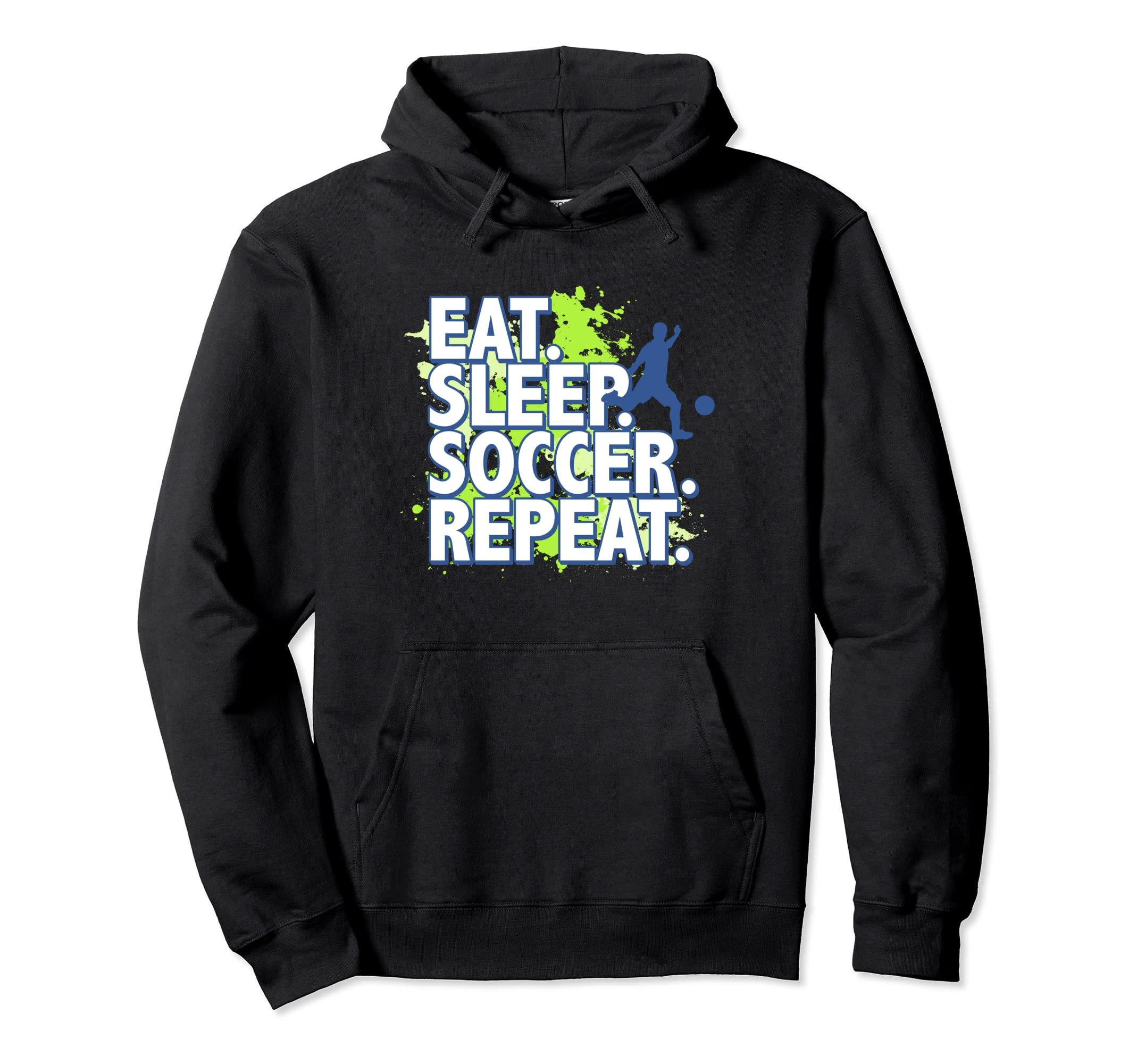 Eat Sleep Soccer Repeat Hoodie - Unique Graphic Men Women