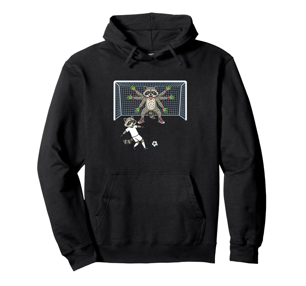 Goalie Raccoon Soccer Multi Arm Trash Hoodie - Aesthetic Graphic Unisex