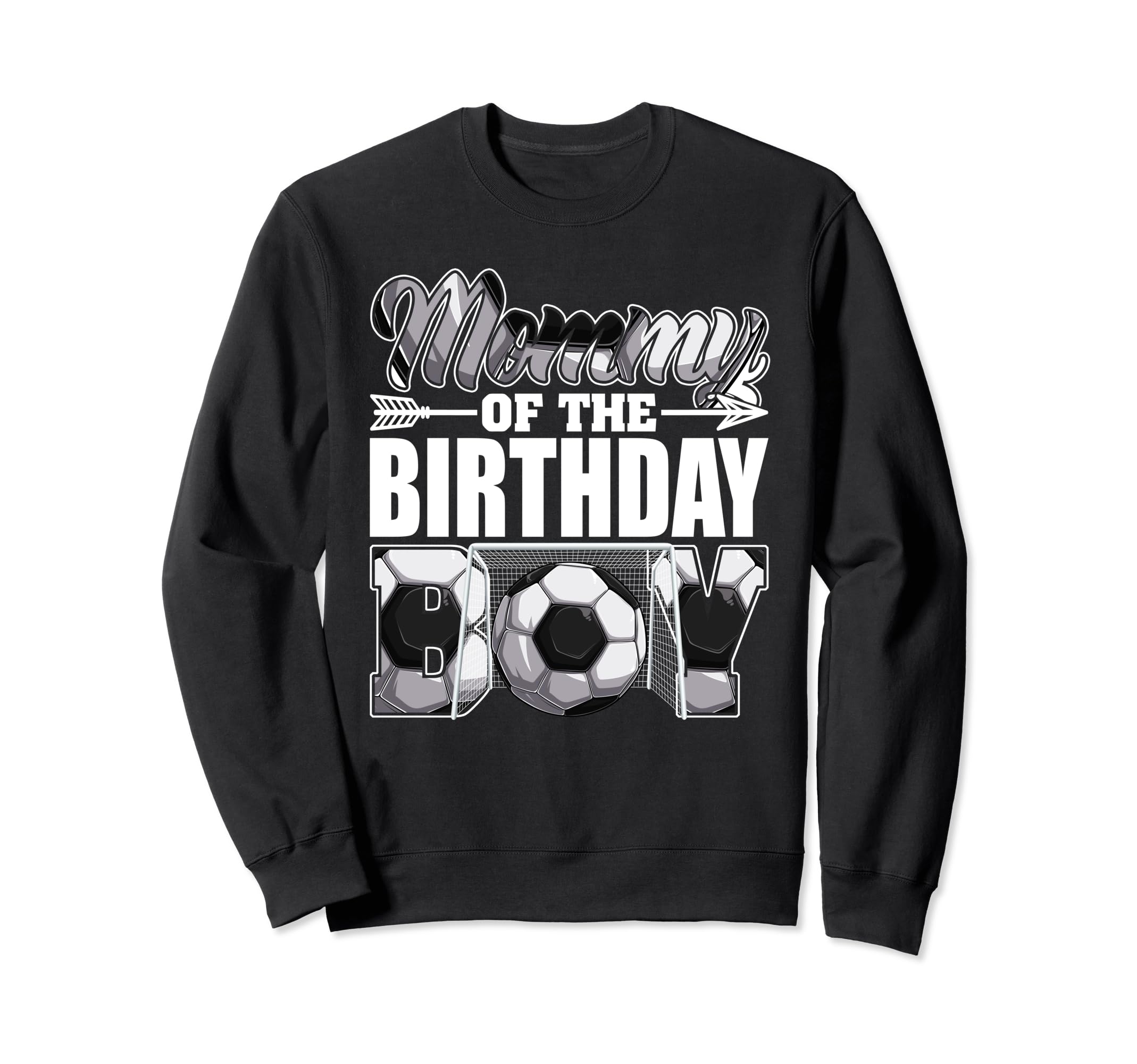 Mommy Birthday Soccer Matching Family Sweatshirt - Graphic Print Unisex