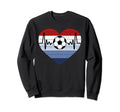 I Love Soccer Red White And Blue Sweatshirt - Graphic Print Men Women