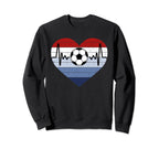I Love Soccer Red White And Blue Sweatshirt - Graphic Print Men Women