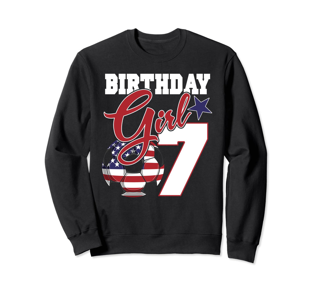 7Th Birthday Party American Flag Sweatshirt - Streetwear Style Men Women