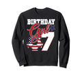 7Th Birthday Party American Flag Sweatshirt - Streetwear Style Men Women