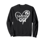 Soccer Gigi Heart Grandma Gigi Sweatshirt - Aesthetic Graphic Unisex